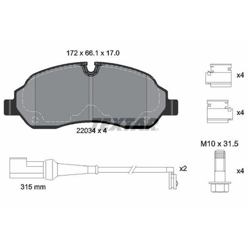 Textar Front Brake Pad Set 2203401