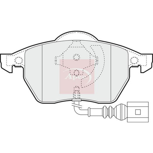 Apec Front Brake Pad Set fits Audi A3 1996-2003 1.8 1.9