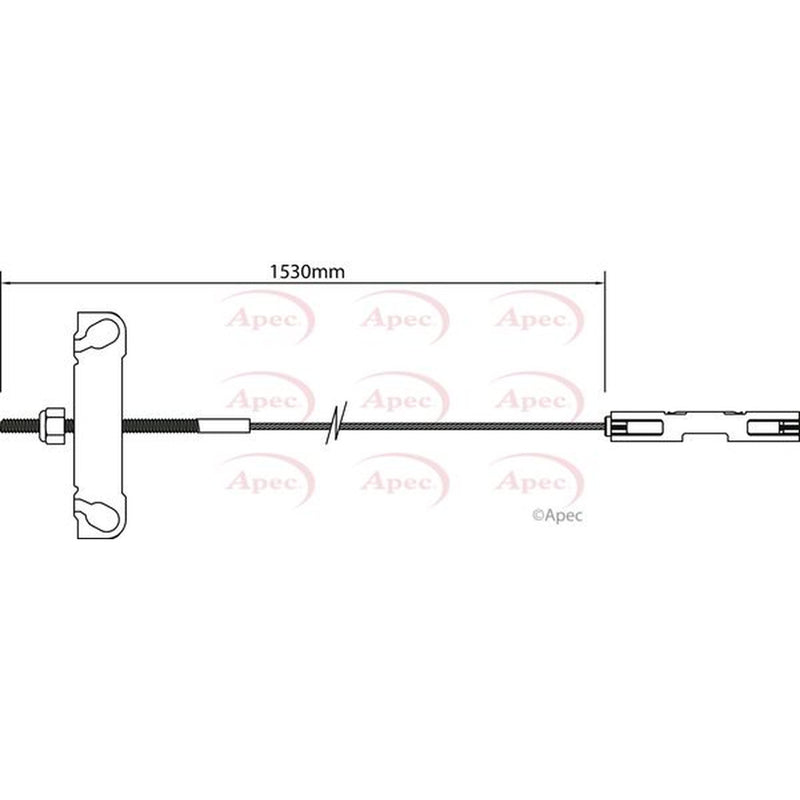 Apec Handbrake Cable Centre fits Ford Transit 2000-2006 2.3 2.4