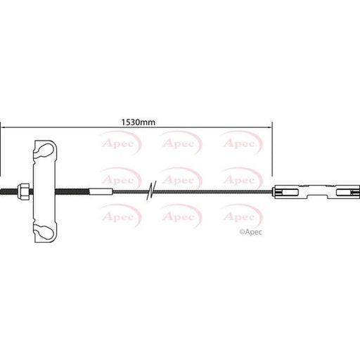 Apec Handbrake Cable Centre fits Ford Transit 2000-2006 2.3 2.4