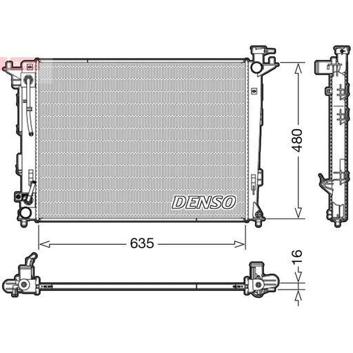 Denso Engine Radiator fits Hyundai IX35 2010-2015 2.0