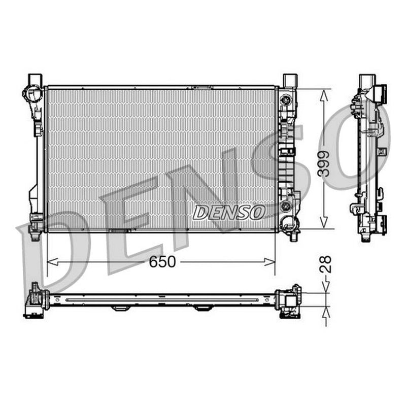 Denso Engine Radiator fits Mercedes-Benz C-Class 2000-2008
