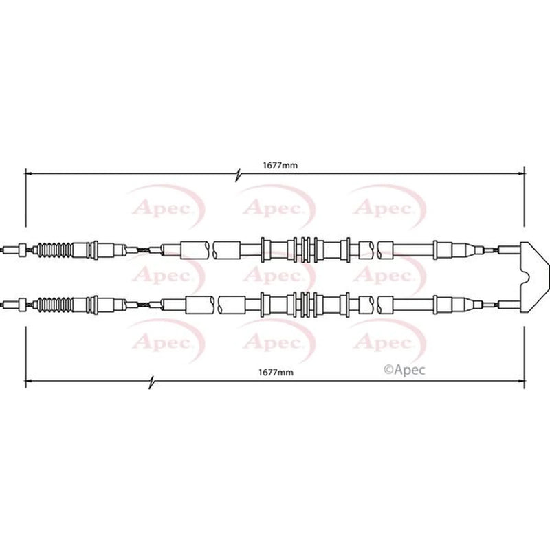 Apec Handbrake Cable Right Rear CAB1497