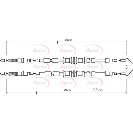 Apec Handbrake Cable Right Rear CAB1497