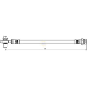 NAPA Brake Hydraulic Hose Line Rear Left fits Audi A1 2011-2018 1.4 2.0