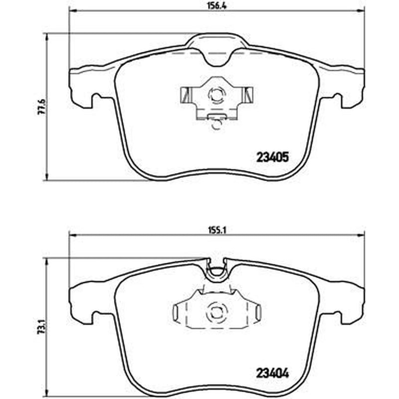 Brembo 4 x Front Brake Pad Set fits Cadillac Bls 2008-2010 2.8