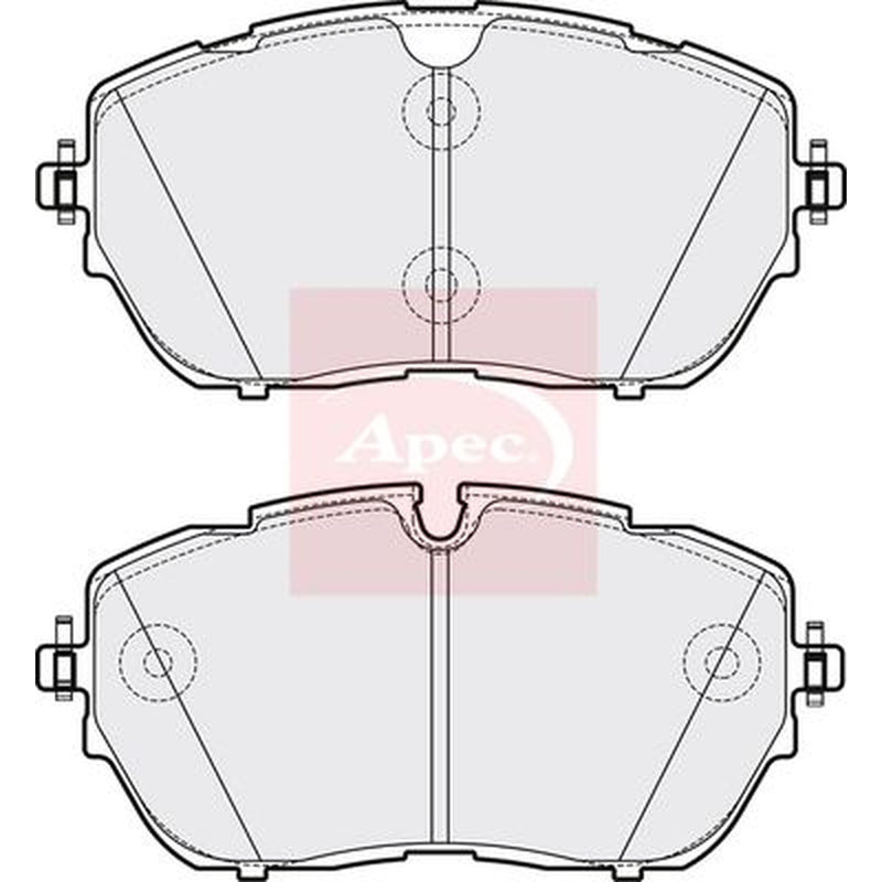 Apec Front Brake Pad Set fits Citroën C5 Aircross 2018 on 1.6