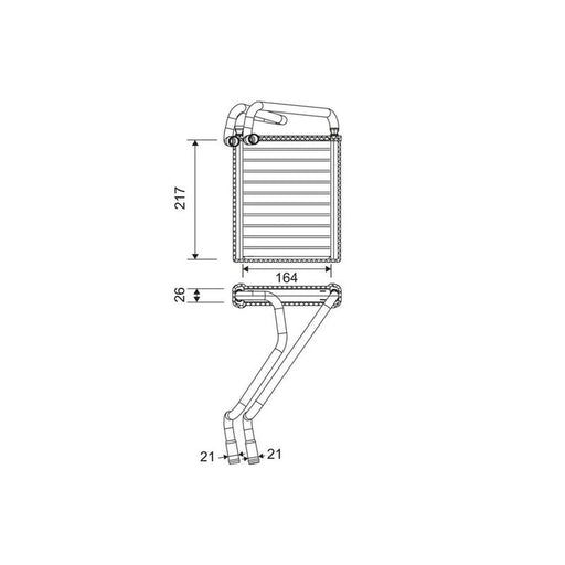 Valeo Heater Matrix Core Heat Exchanger 811653