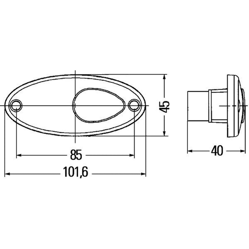 Hella Lamp Po MG12 2PF Right 2PF 964 295-021 500259150 2PF 964 295-021