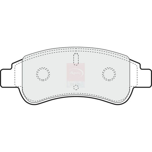 Apec Front Brake Pad Set fits Citroën Berlingo 1996-2011 1.1 1.4 1.6 1.9 2.0