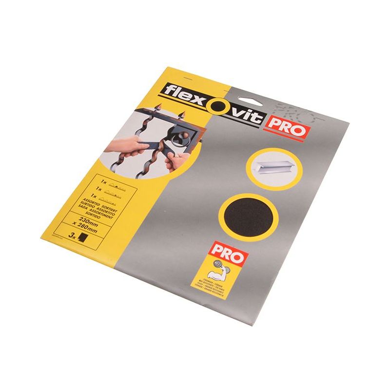 Flexovit Emery Cloth Sanding Sheets 230 x 280mm Medium 80G (25) Flexovit - Dynamic Drive