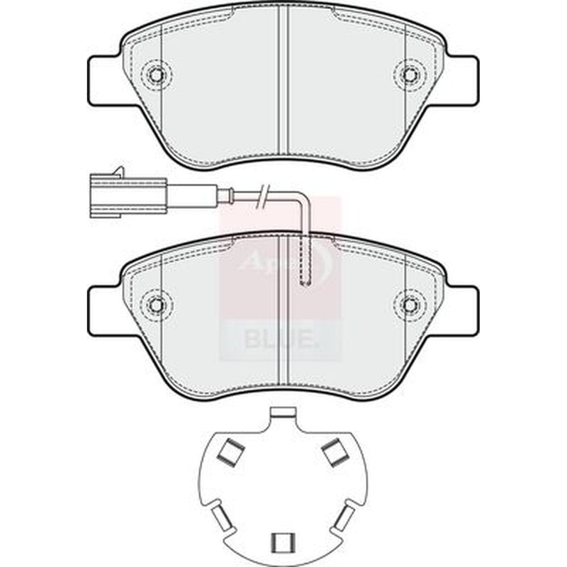 Apec Front Brake Pad Set fits Citroën Nemo 2009-2010 1.3 1.4