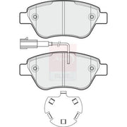 Apec Front Brake Pad Set fits Citroën Nemo 2009-2010 1.3 1.4