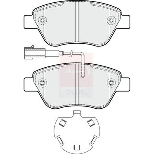 Apec Front Brake Pad Set fits Citroën Nemo 2009-2010 1.3 1.4