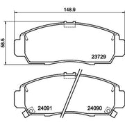 Mintex Front & Rear Brake Discs & Pads fits Honda Civic IX 2012-2016 1.8