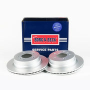 Borg & Beck Rear Brake Vented Discs & Pads fits BMW 1 2007-2013