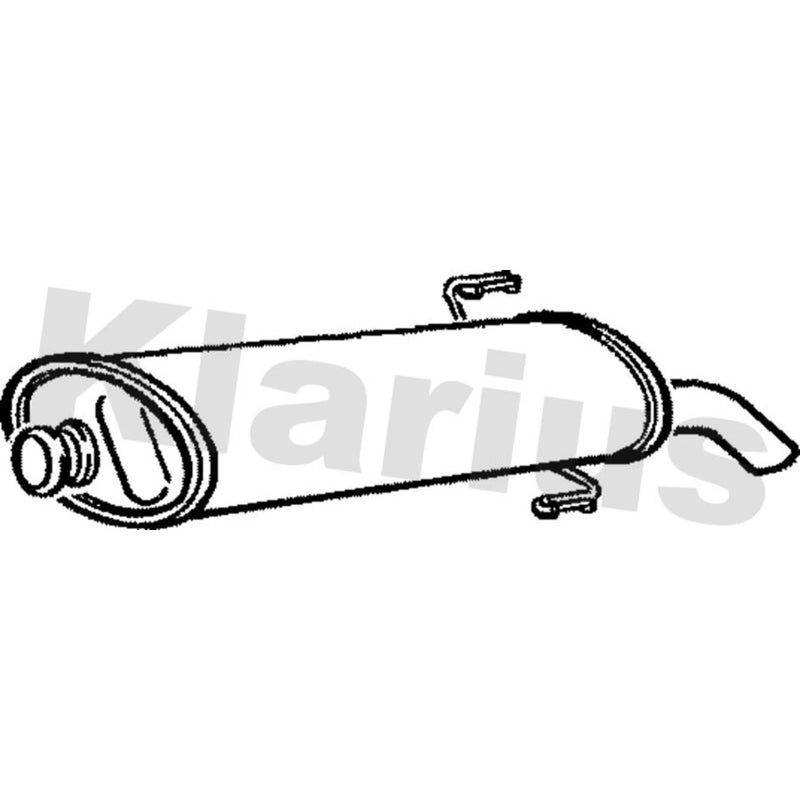 Klarius Box With Tail Pipe Rear fits Peugeot 306 1993-2001 1.4 1.6 1.8 1.9