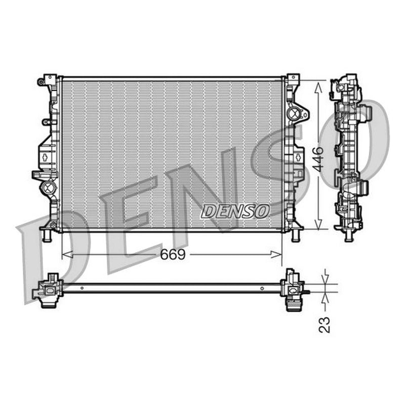 Denso Engine Radiator fits Ford C-Max 2007-2010 2.0