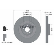 Textar 2 x Vented Front Brake Discs 92151303