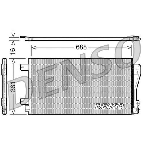 Denso Air Conditioning Condenser fits Opel Movano A 1999-2001 1.9 2.2 2.5 2.8