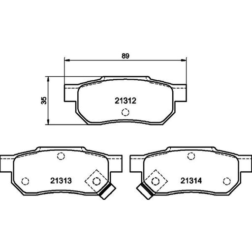 Mintex Rear Brake Pad Set MDB1411
