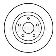 Borg & Beck Front Brake Vented Discs & Pads fits Nissan Juke 2010-2019 1.6