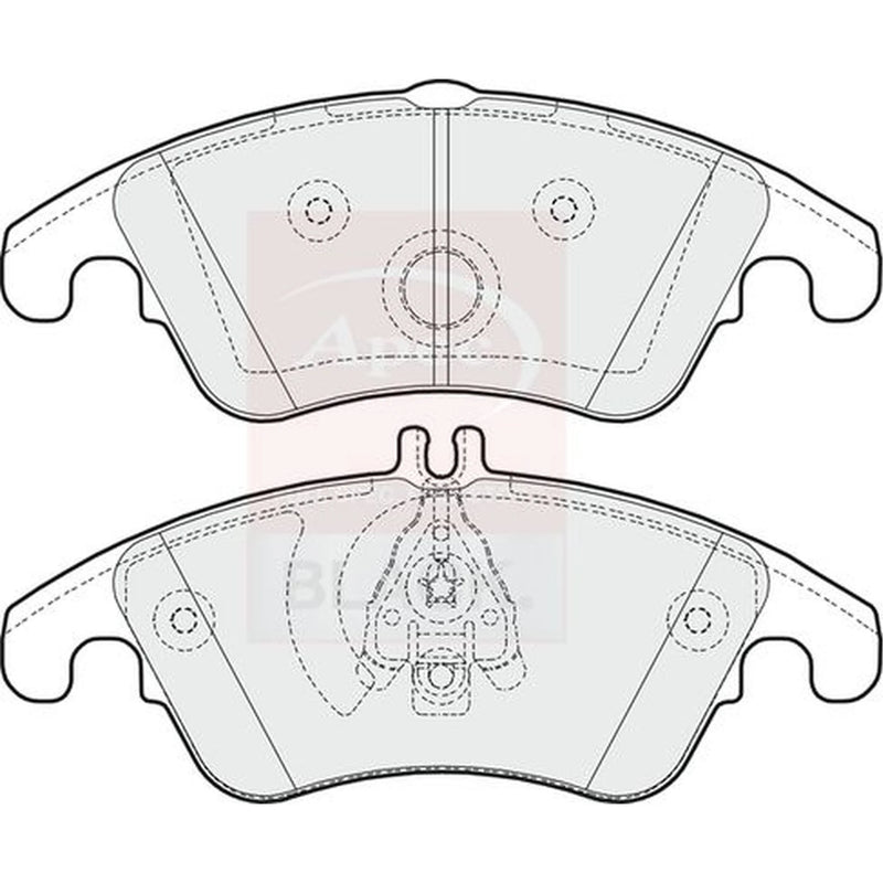 Apec Black Front Brake Pad Set fits Mercedes-Benz C-Class 2007-2014