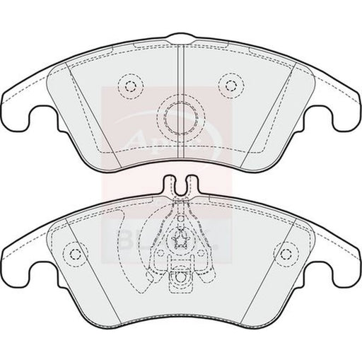 Apec Black Front Brake Pad Set fits Mercedes-Benz C-Class 2007-2014