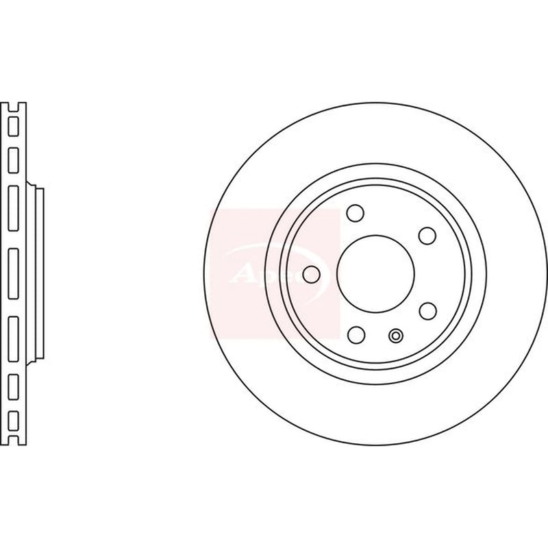 Apec 2 x Vented Rear Brake Discs DSK2315-x2