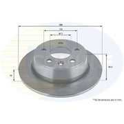Comline 2 x Solid Rear Brake Discs ADC1613-x2