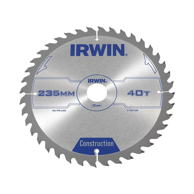 Irwin® Construction Circular Saw Blade 235 x 30mm x 40T ATB IRWIN® - Dynamic Drive