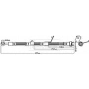 Borg & Beck Brake Hydraulic Hose Line Front Left BBH8645