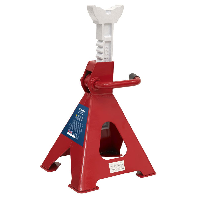 Sealey AXLe Stands (Pair) 6tonne Capacity per Stand Ratchet Type VS2006 Sealey - Dynamic Drive