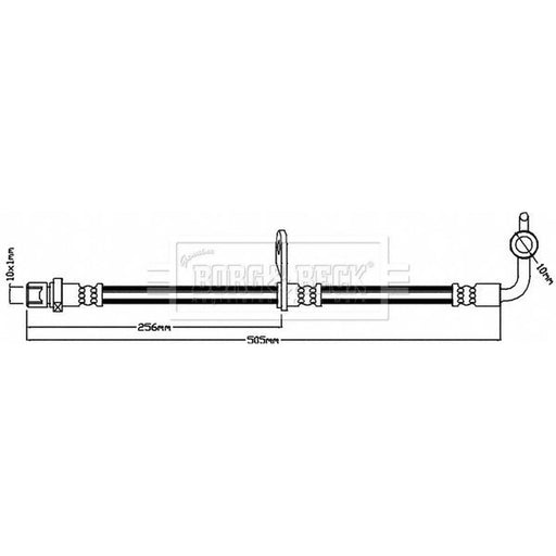 Borg & Beck Brake Hydraulic Hose Line Right BBH8244