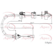Apec Clutch Control Cable Pull fits Citroën Relay I 1994-2002 1.9