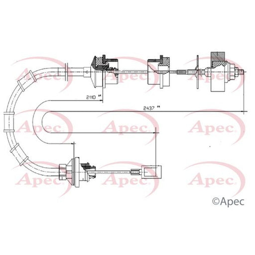 Apec Clutch Control Cable Pull fits Citroën Relay I 1994-2002 1.9