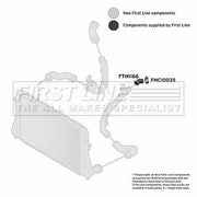 First Line Intercooler Turbo Charge Air Hose fits Audi A3 2003-2013 2.0