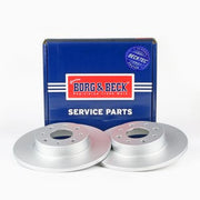 Borg & Beck 2 x Solid Brake Discs fits Alfa Romeo Mito 2008-2018 0.9 1.3 1.4 1.6