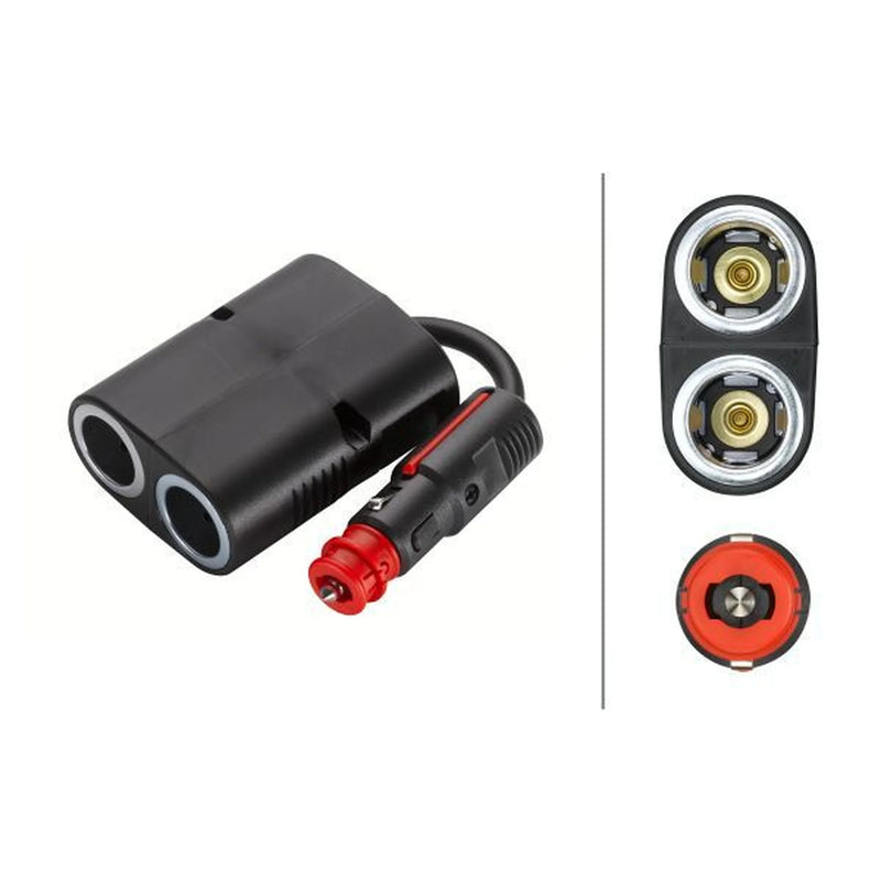 Hella Power Twin Socket Connector 8JA 8JA 007 589-141 52572074 8JA 007 589-141