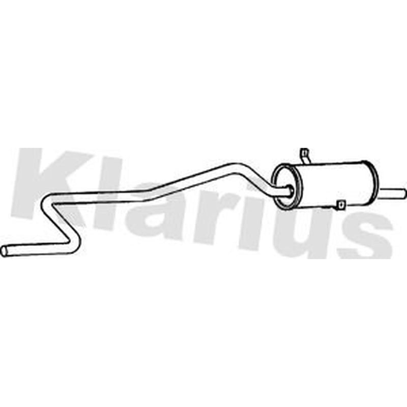 Klarius Box With Tail Pipe Rear fits Nissan Micra I 1982-1992 1.0 1.2