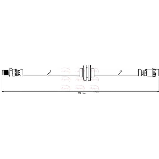 Apec Brake Hydraulic Hose Line Front HOS4158