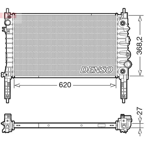 Denso Engine Radiator fits Opel Mokka / Mokka X 2012-2019 1.4