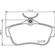 Mintex Rear Brake Pad Set fits Fiat Scudo 2011-2016 1.6