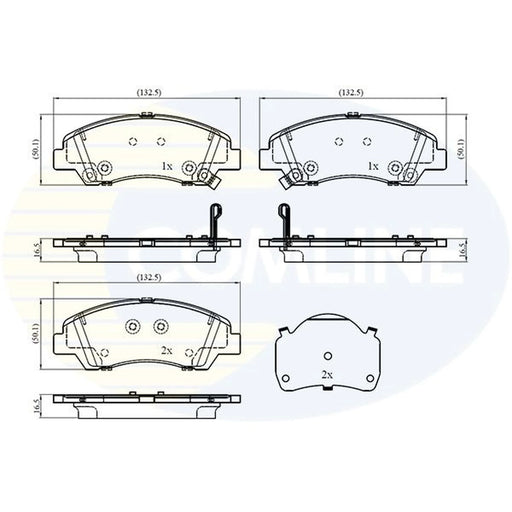 Comline Front Brake Discs & Pads fits Hyundai I10 II 2013-2019 1.0 1.2