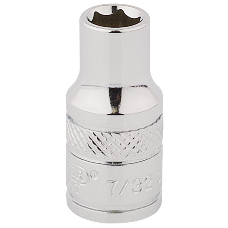 Draper HI-TORQ 6 Point Socket, 1/4" Sq. Dr., 7/32" 48371 Draper - Dynamic Drive