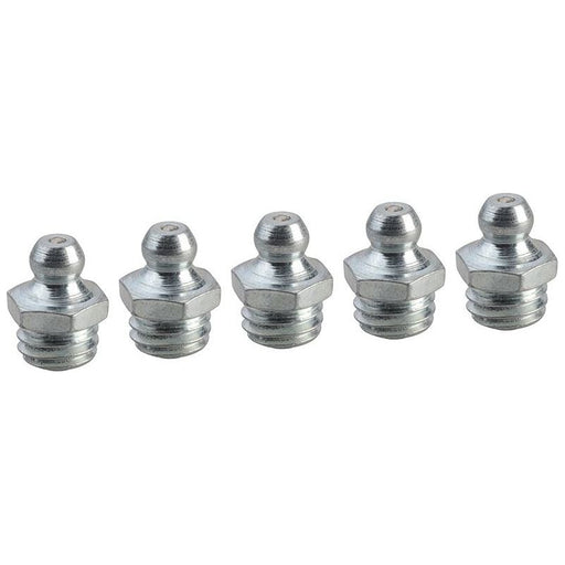 Faithfull Grease Nipple Straight M10 x 1.5 (Pack 5) Faithfull - Dynamic Drive
