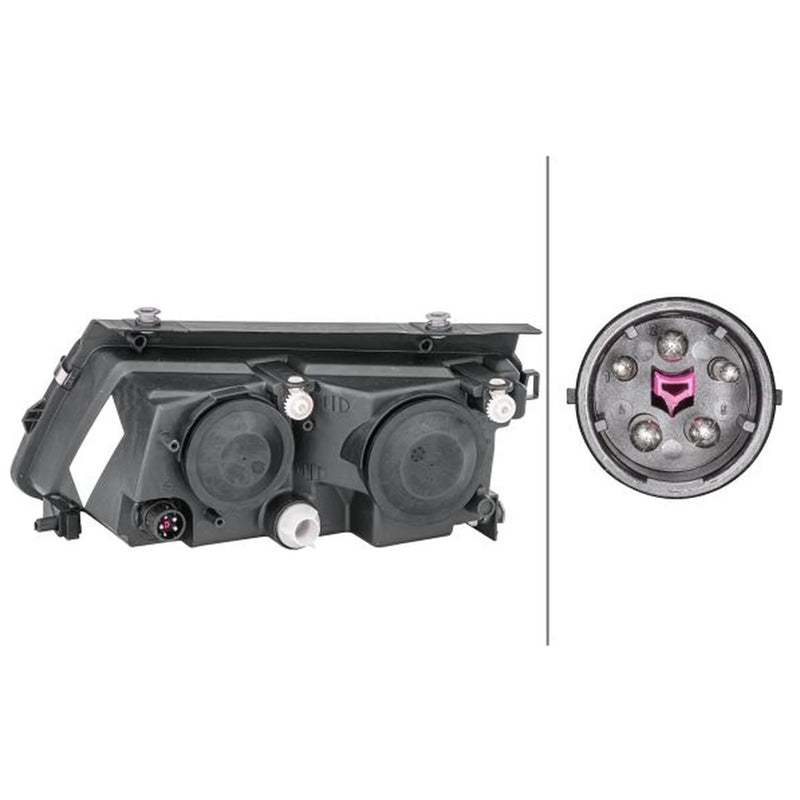 Hella Headlight Headlamp H7/H4 Right fits VW Passat B5 1996-2000