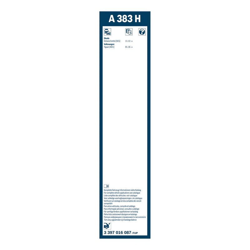 Bosch Aerotwin Wiper Blade 380mm — A383H fits Seat Leon Sc 2013-2018