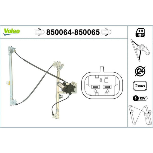Valeo Electric Window Regulator Lifter Left Front 850064