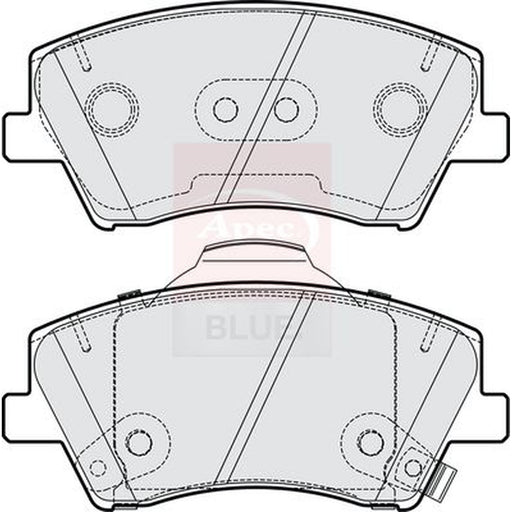 Apec Front Brake Pad Set fits Hyundai Ioniq 2016-2022 1.6